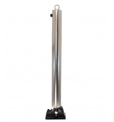 Slight second stainless steel 76 mm diameter fold down parking post & top eyelet