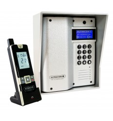 UltraCOM3 Wireless Intercom with Keypad (black caller station & silver hood)