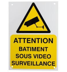 French A4 External CCTV Warning Sign