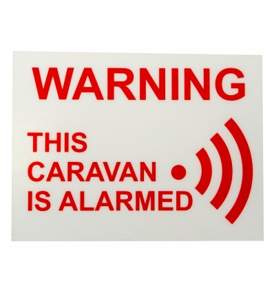 Caravan Warning Window Sticker 