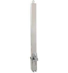 H/D White 100P-K Removable Parking & Security Post with Top mounted Eyelet  (001-4550 K/D, 001-4540 K/A)