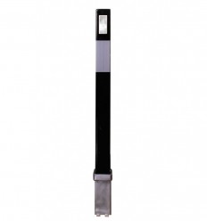 H/D Black 100P Removable Security Post with White Reflective Stickers (001-0475 K/D, 001-0485 K/A)
