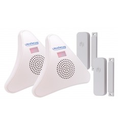 Wireless entry alert chime – 2 opening detectors with 2 plug-in TR receivers, 35 melodies (DA600+)