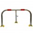 Galvanised Fold Down Hoop Barrier & Integral Lock (Red Band)