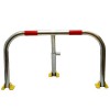 Galvanised Fold Down Hoop Barrier with Integral Lock & Reflective Red Bands – Heavy Duty Car Park & Access Control Post