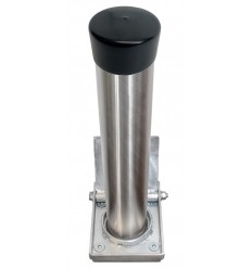 Stainless Steel RB-200SS Retractable Telescopic Security Bollard & Weather Cap (001-4645 K/D, 001-4635 K/A)