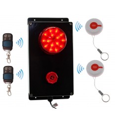 Wireless KPB Shop Panic Alarm - Multi-tone Siren - Flashing Strobe - 2 x Panic Buttons
