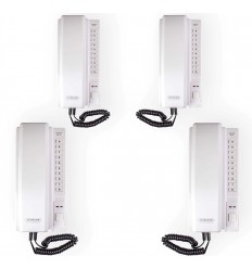 4 x Room White Indoor Wireless 1 - 99 Rooms Intercom