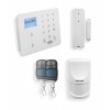Wireless GSM Flat Alarm – 4G Control Panel with 1 PIR, 1 Door/Window Sensor & 2 Remotes (KP)