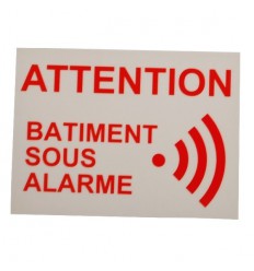 French Alarm Warning Window Sticker 
