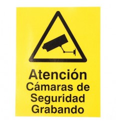 Spanish CCTV Warning Window Sticker