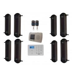 Comprehensive 1B-100 solar wireless DA600+ perimeter beams & KP9 3G GSM auto-dialler system