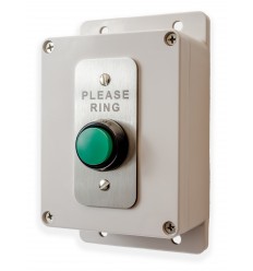 High-Resistance Wireless Button, 800m / GREY Enclosure, Embossed 'Please Ring'  (PROTECT 800 Range)