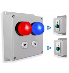 2 Channel 800 metre Wireless Panic or Entrance Alarm with Sirens & Strobes