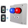 2 Channel 800 metre Wireless Commercial Doorbell with Sirens & Strobes (Black Buttons)