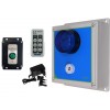 800 metre Wireless Commercial Doorbell with Siren - Strobe - Please Ring Black Push Button