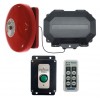 Wireless Commercial Bell Kit with Please Ring Battery Black Push Button & Loud Ringing Bell with adjustable duration