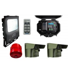 Floodlight & Adjustable Siren Long Range Wireless Driveway PIR Alarm 