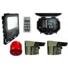 Floodlight & Adjustable Siren Long Range Wireless Driveway PIR Alarm 