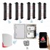 4G Long Range Wireless Perimeter Alarm Kit 2 with 4 sets of 2B Solar Beams & Loud Wireless Siren