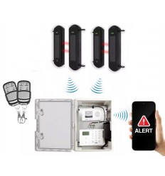 4G Long Range Wireless Perimeter Covert Alarm Kit with 2 sets of 1B Solar Beams