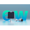 4G Battery Camera & white Solar Panel - 4K (8MP) / Smart Detection / Black & White Night Vision / IP65 / 128GB (Reolink Go G340)
