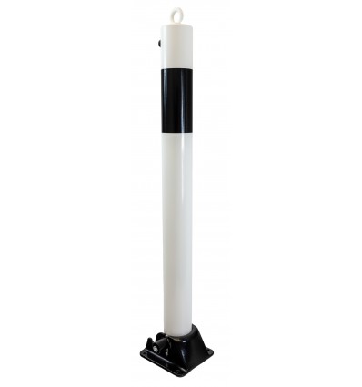 900-76 White & Black Fold Down Parking Post