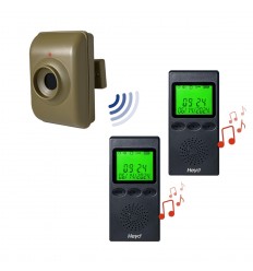 Heyo-Alert 2 x Portable Wireless Receiver Pagers & 1 x Outdoor PIR