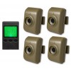 Long Range Wireless Portable Alert System (700m) – 4 Battery Powered PIR Sensors with Pager Receiver (HEYO)