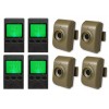 Heyo-Alert 4 x Portable Wireless Receiver Pagers & 4 x Outdoor PIR's - Kit 34