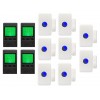 Heyo-Alert 8 x Portable Wireless Panic Buttons & 4 x Wireless Receiver Pagers - Kit 37