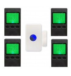 Heyo-Alert Wireless Panic Alert with 4 x Portable Receiver Pagers - Kit 18