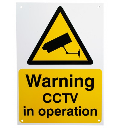 A4 External CCTV Warning Sign (English Language)