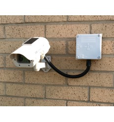 Protect your Van - DC23 Solar Powered Dummy CCTV Camera with a Cable Management Box