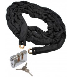 Protect Items in your Van - 5 metres Long 10 mm Case Hardened Steel Security Chain with Double Slotted Shackle Lock