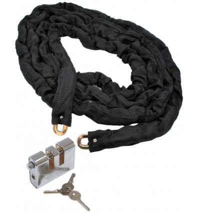 5 metre Chain with Heavy Duty Double Slotted Shackle Lock