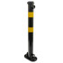 610 Black Fold Down Parking Post, Yellow Reflective Bands (001-** K/D, 001-** KA)