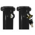 610 Black Fold Down Parking Post, Yellow Reflective Bands (001-** K/D, 001-** KA)