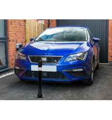 610 Black Fold Down Parking Post, Silver Reflective Band (001-** K/D, 001-** KA)