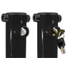 610 Black Fold Down Parking Post, Silver Reflective Band (001-** K/D, 001-** KA)