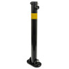 610 Black Fold Down Parking Post, Yellow Reflective Band (001-** K/D, 001-** KA)