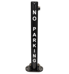 610 Black Fold Down Parking Post, No Parking (001-4920 K/D, 001-4910 KA)