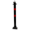 810 Black Fold Down Parking Post with 2 Reflective Red Bands (001-** K/D, 001-** K/A).