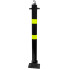 810 Black Fold Down Parking Post with 2 Reflective HI-VIS Bands (001-** K/D, 001-** K/A).