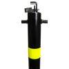 810 Black Fold Down Parking Post with 2 Reflective HI-VIS Bands (001-** K/D, 001-** K/A).