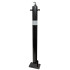 810 Black Fold Down Parking Post with  Reflective Silver Band (001-** K/D, 001-** K/A).