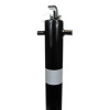 810 Black Fold Down Parking Post with  Reflective Silver Band (001-** K/D, 001-** K/A).