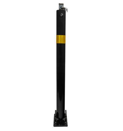 810 Black Fold Down Parking Post with Reflective Yellow Band (001-** K/D, 001-** K/A).