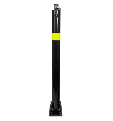 810 Black Fold Down Parking Post with Reflective HI-VIS Band (001-** K/D, 001-** K/A).