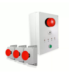 Wireless Alert System 300m - 3 Emergency Stop Buttons / Siren / Flash / LEDs / Stop Button (DA600+)